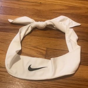 White Nike Tie Back Headband